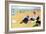 Small Girls on the Beach-Edgar Degas-Framed Art Print