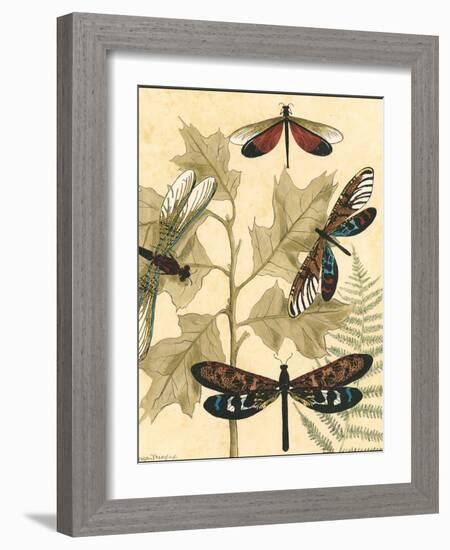 Small Graphic Dragonflies I-Megan Meagher-Framed Art Print