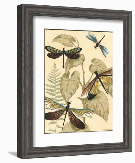 Small Graphic Dragonflies II-Megan Meagher-Framed Art Print