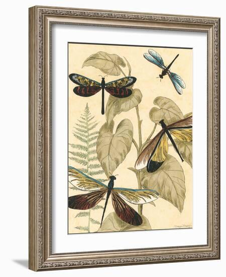 Small Graphic Dragonflies II-Megan Meagher-Framed Art Print