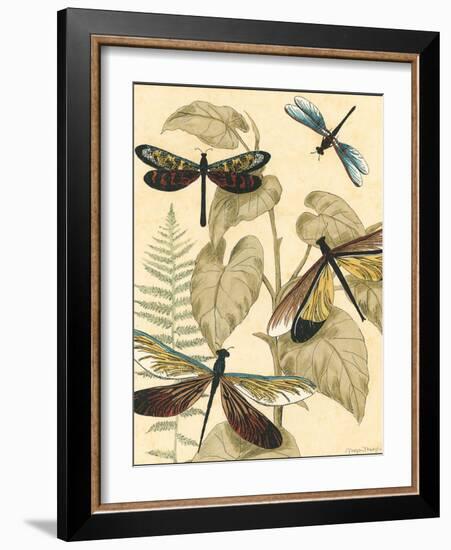 Small Graphic Dragonflies II-Megan Meagher-Framed Art Print