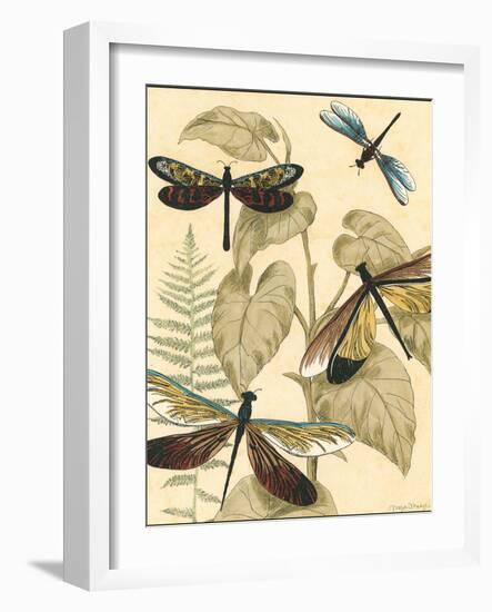 Small Graphic Dragonflies II-Megan Meagher-Framed Art Print