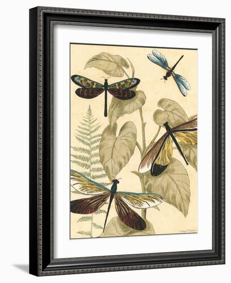 Small Graphic Dragonflies II-Megan Meagher-Framed Art Print