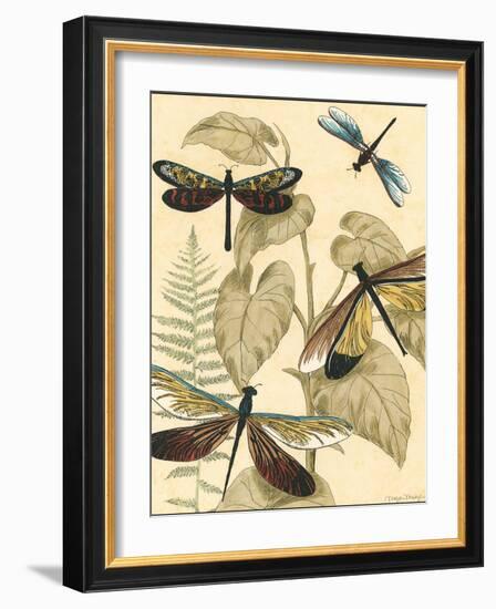 Small Graphic Dragonflies II-Megan Meagher-Framed Art Print