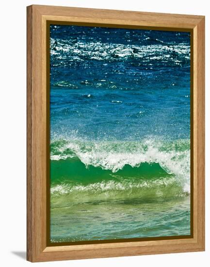 Small Green Wave, Strait of Gibraltar, El Estrecho Nat'l Park Tarifa, Costa de La Luz, Spain-Giles Bracher-Framed Premier Image Canvas