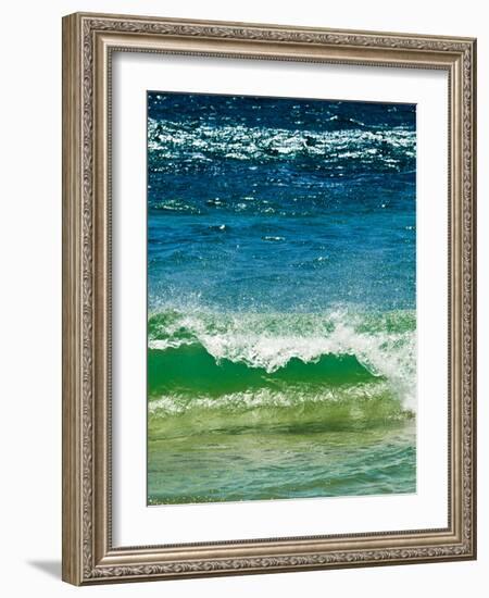 Small Green Wave, Strait of Gibraltar, El Estrecho Nat'l Park Tarifa, Costa de La Luz, Spain-Giles Bracher-Framed Photographic Print