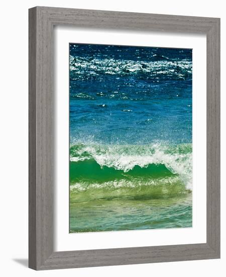 Small Green Wave, Strait of Gibraltar, El Estrecho Nat'l Park Tarifa, Costa de La Luz, Spain-Giles Bracher-Framed Photographic Print