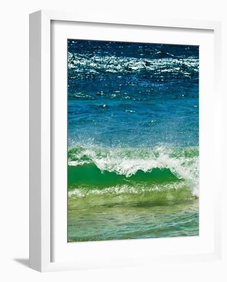 Small Green Wave, Strait of Gibraltar, El Estrecho Nat'l Park Tarifa, Costa de La Luz, Spain-Giles Bracher-Framed Photographic Print