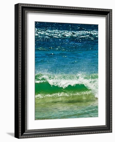 Small Green Wave, Strait of Gibraltar, El Estrecho Nat'l Park Tarifa, Costa de La Luz, Spain-Giles Bracher-Framed Photographic Print