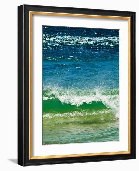 Small Green Wave, Strait of Gibraltar, El Estrecho Nat'l Park Tarifa, Costa de La Luz, Spain-Giles Bracher-Framed Photographic Print