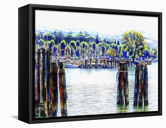 Small Harbour at Passignano sul Trasimeno-Dorothy Berry-Lound-Framed Premier Image Canvas