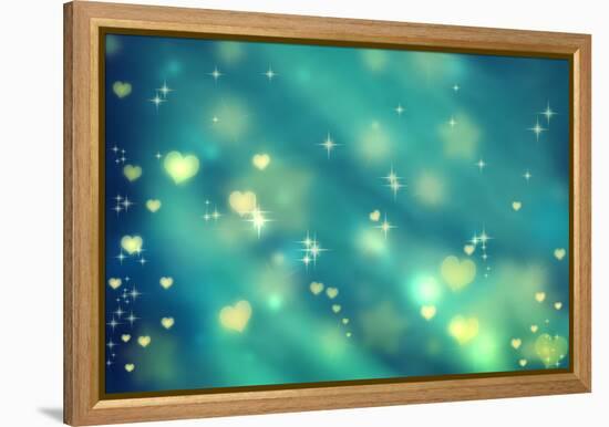 Small Hearts Background-Melpomene-Framed Stretched Canvas