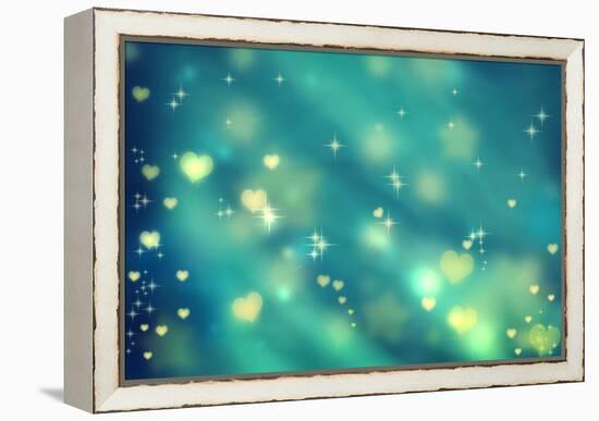 Small Hearts Background-Melpomene-Framed Stretched Canvas