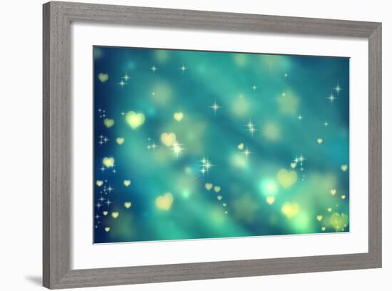 Small Hearts Background-Melpomene-Framed Premium Giclee Print