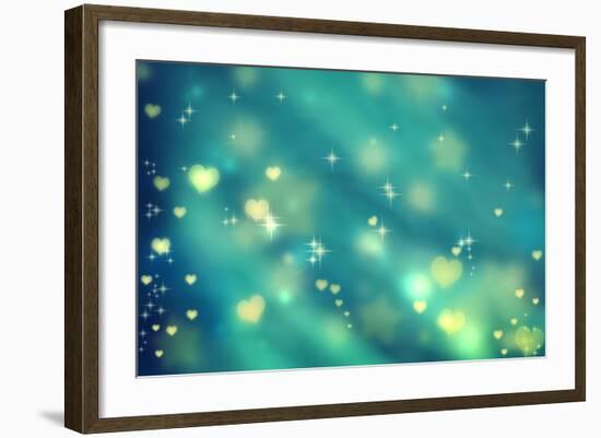 Small Hearts Background-Melpomene-Framed Art Print