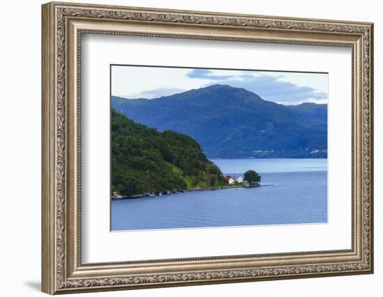 Small Houses on Storfjord (Storfjorden), Norway, Scandinavia, Europe-Amanda Hall-Framed Photographic Print