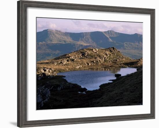 Small Lake with Cadair Idris Range Behind, Snowdonia National Park, Gwynedd, UK-Duncan Maxwell-Framed Photographic Print