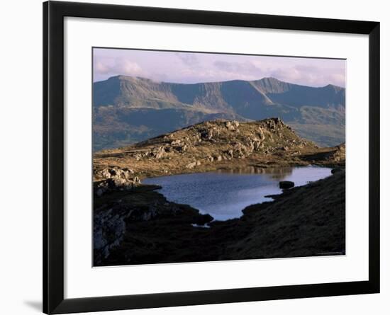 Small Lake with Cadair Idris Range Behind, Snowdonia National Park, Gwynedd, UK-Duncan Maxwell-Framed Photographic Print