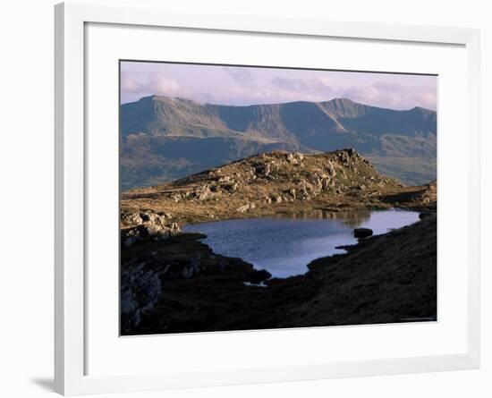 Small Lake with Cadair Idris Range Behind, Snowdonia National Park, Gwynedd, UK-Duncan Maxwell-Framed Photographic Print