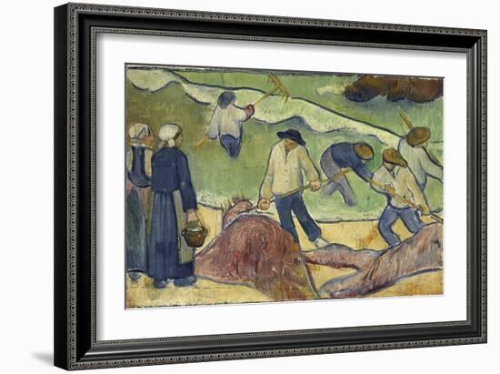 Small Landscape with Tang-Fishermen, by Serusier, Paul (1864-1927). Oil on Cardboard, C. 1889. Dime-Paul Serusier-Framed Giclee Print