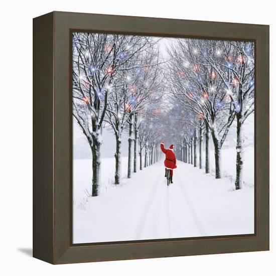 Small-Leaved Lime Trees in Snow-Ake Lindau-Framed Premier Image Canvas