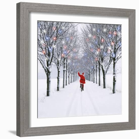 Small-Leaved Lime Trees in Snow-Ake Lindau-Framed Photographic Print