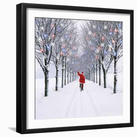 Small-Leaved Lime Trees in Snow-Ake Lindau-Framed Photographic Print