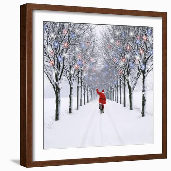 Small-Leaved Lime Trees in Snow-Ake Lindau-Framed Photographic Print