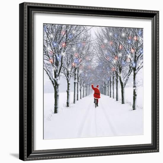 Small-Leaved Lime Trees in Snow-Ake Lindau-Framed Photographic Print