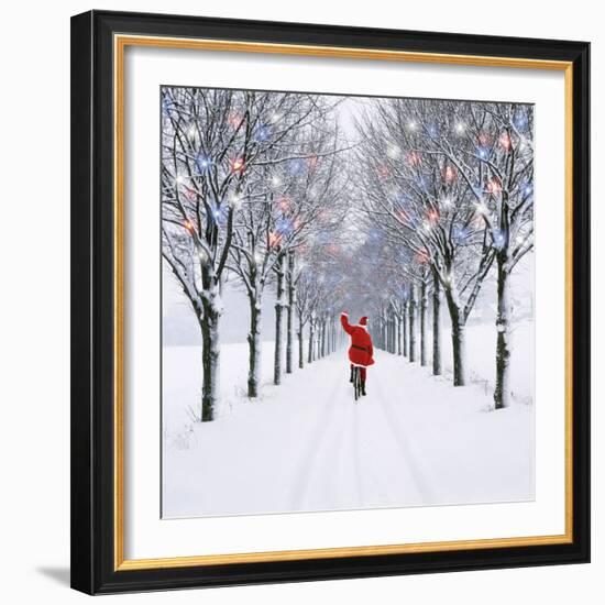 Small-Leaved Lime Trees in Snow-Ake Lindau-Framed Photographic Print