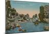 Small Marina and the Faraglioni, Capri. Postcard Sent in 1913-Italian Photographer-Mounted Giclee Print