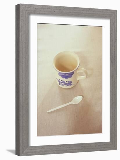 Small Mug and Plastic Spoon-Den Reader-Framed Photographic Print