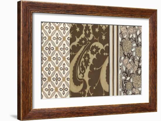 Small Neutral Nouveau Panel I-Megan Meagher-Framed Art Print