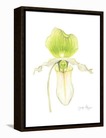 Small Orchid Beauty IV-Jennifer Goldberger-Framed Stretched Canvas