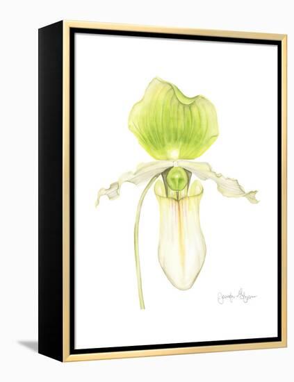 Small Orchid Beauty IV-Jennifer Goldberger-Framed Stretched Canvas