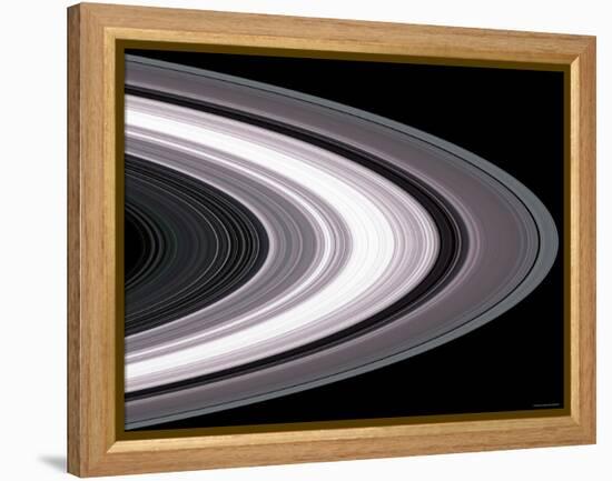 Small Particles in Saturn'S Rings-Stocktrek Images-Framed Premier Image Canvas