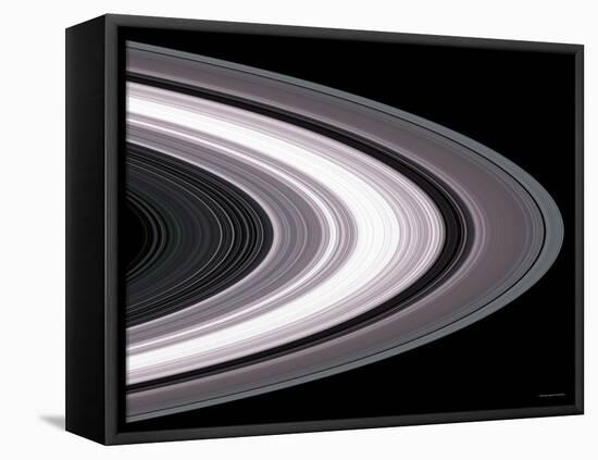 Small Particles in Saturn'S Rings-Stocktrek Images-Framed Premier Image Canvas