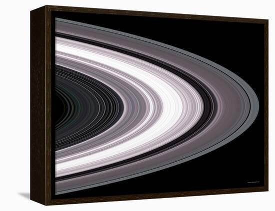 Small Particles in Saturn'S Rings-Stocktrek Images-Framed Premier Image Canvas