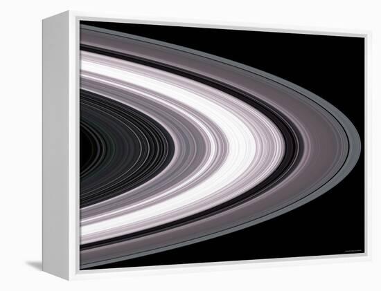 Small Particles in Saturn'S Rings-Stocktrek Images-Framed Premier Image Canvas