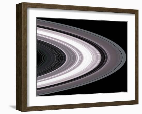 Small Particles in Saturn'S Rings-Stocktrek Images-Framed Photographic Print