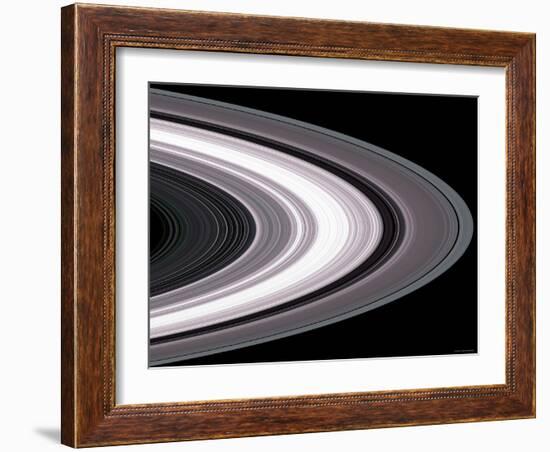 Small Particles in Saturn'S Rings-Stocktrek Images-Framed Photographic Print