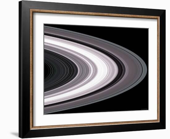 Small Particles in Saturn'S Rings-Stocktrek Images-Framed Photographic Print