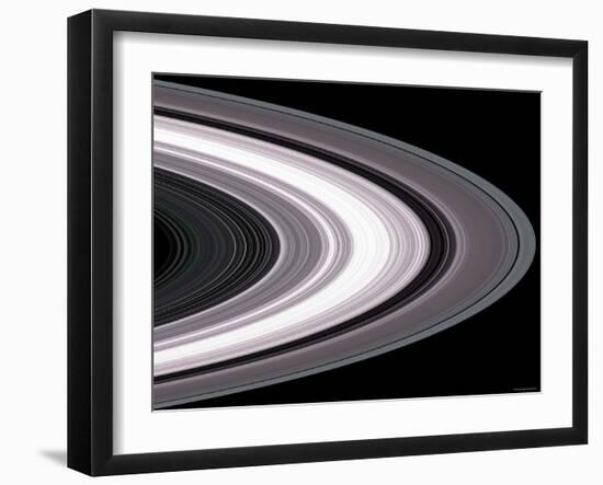 Small Particles in Saturn'S Rings-Stocktrek Images-Framed Photographic Print