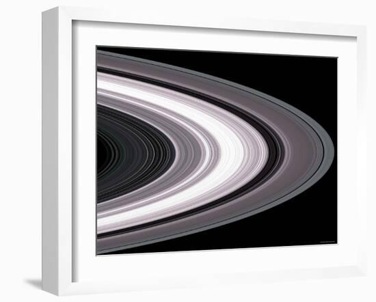 Small Particles in Saturn'S Rings-Stocktrek Images-Framed Photographic Print