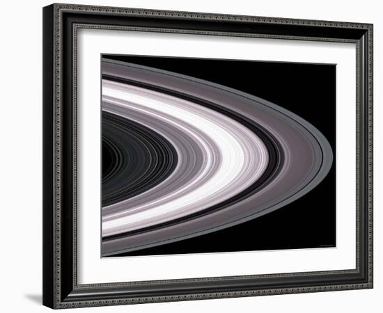 Small Particles in Saturn'S Rings-Stocktrek Images-Framed Photographic Print