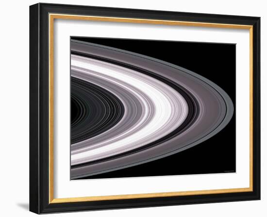 Small Particles in Saturn'S Rings-Stocktrek Images-Framed Photographic Print