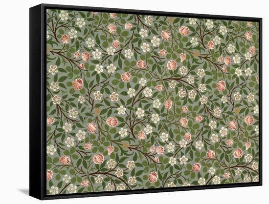 Small Pink and White Flower Wallpaper Design-William Morris-Framed Premier Image Canvas