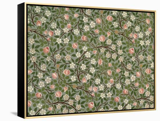 Small Pink and White Flower Wallpaper Design-William Morris-Framed Premier Image Canvas