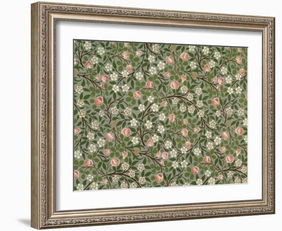 Small Pink and White Flower Wallpaper Design-William Morris-Framed Giclee Print