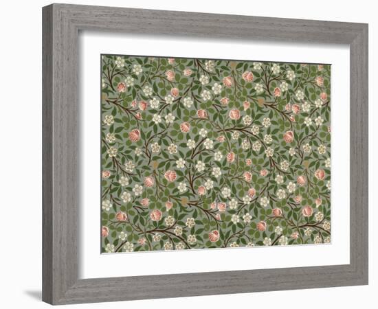 Small Pink and White Flower Wallpaper Design-William Morris-Framed Giclee Print